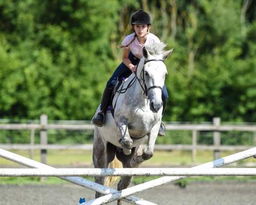Horse riding at the boarding school