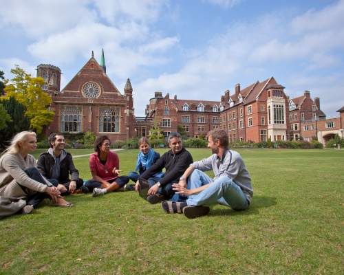 Lunch break on the language school's campus